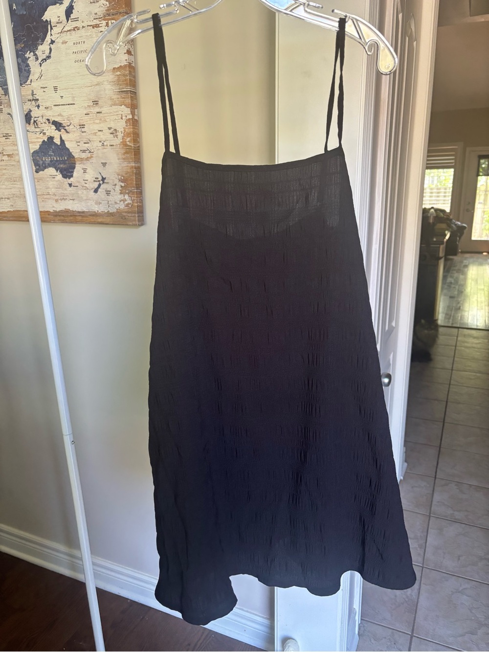 SHEIN Black A-Line Spaghetti-Strap Skirt